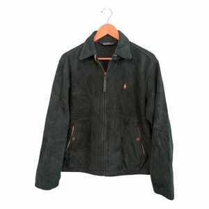 Vintage 90s Polo Ralph Lauren Polartec Teddy Fleece Jacket Hunter Green Full Zip